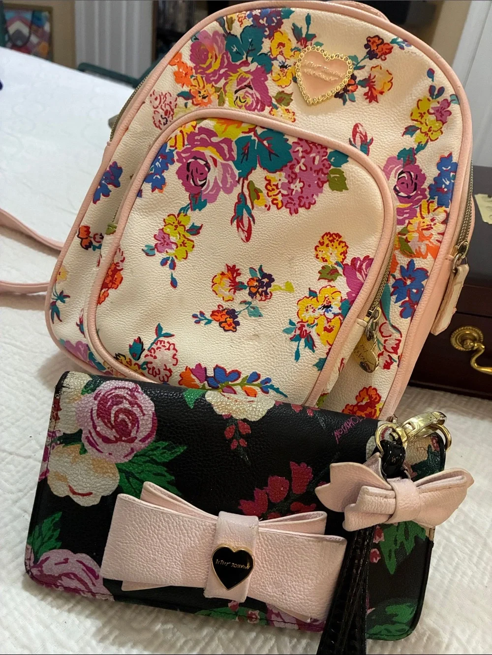 Betsey Johnson Floral Mini Backpack - Pink Multi